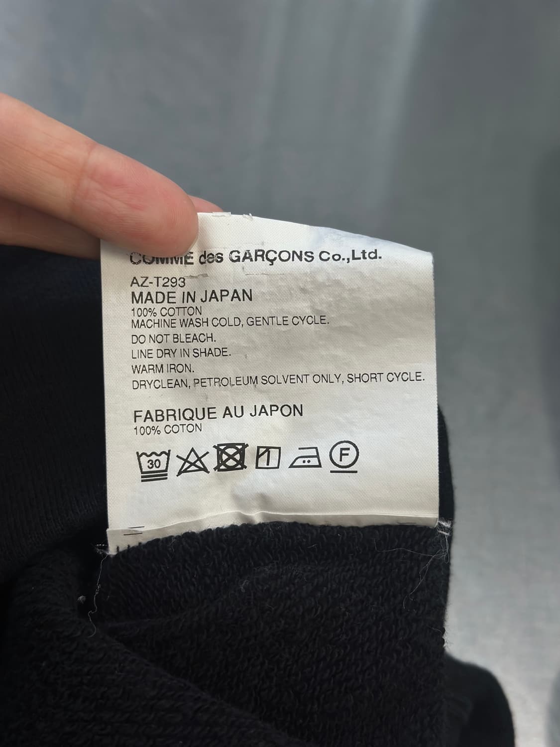 꼼데가르송 더블 하트와펜 블랙 후드집업  상품이미지10