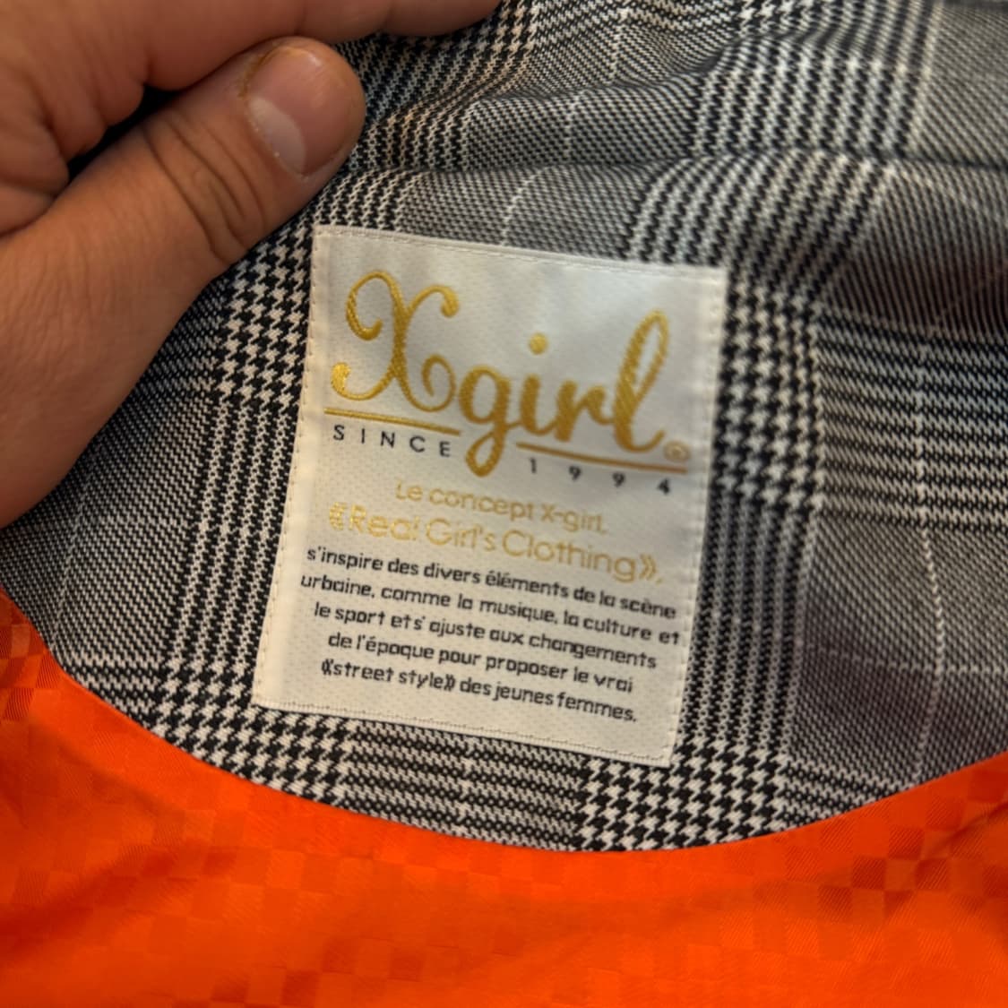 X GIRL 입생로랑 오마쥬 체크 패턴 블루종 상품이미지8