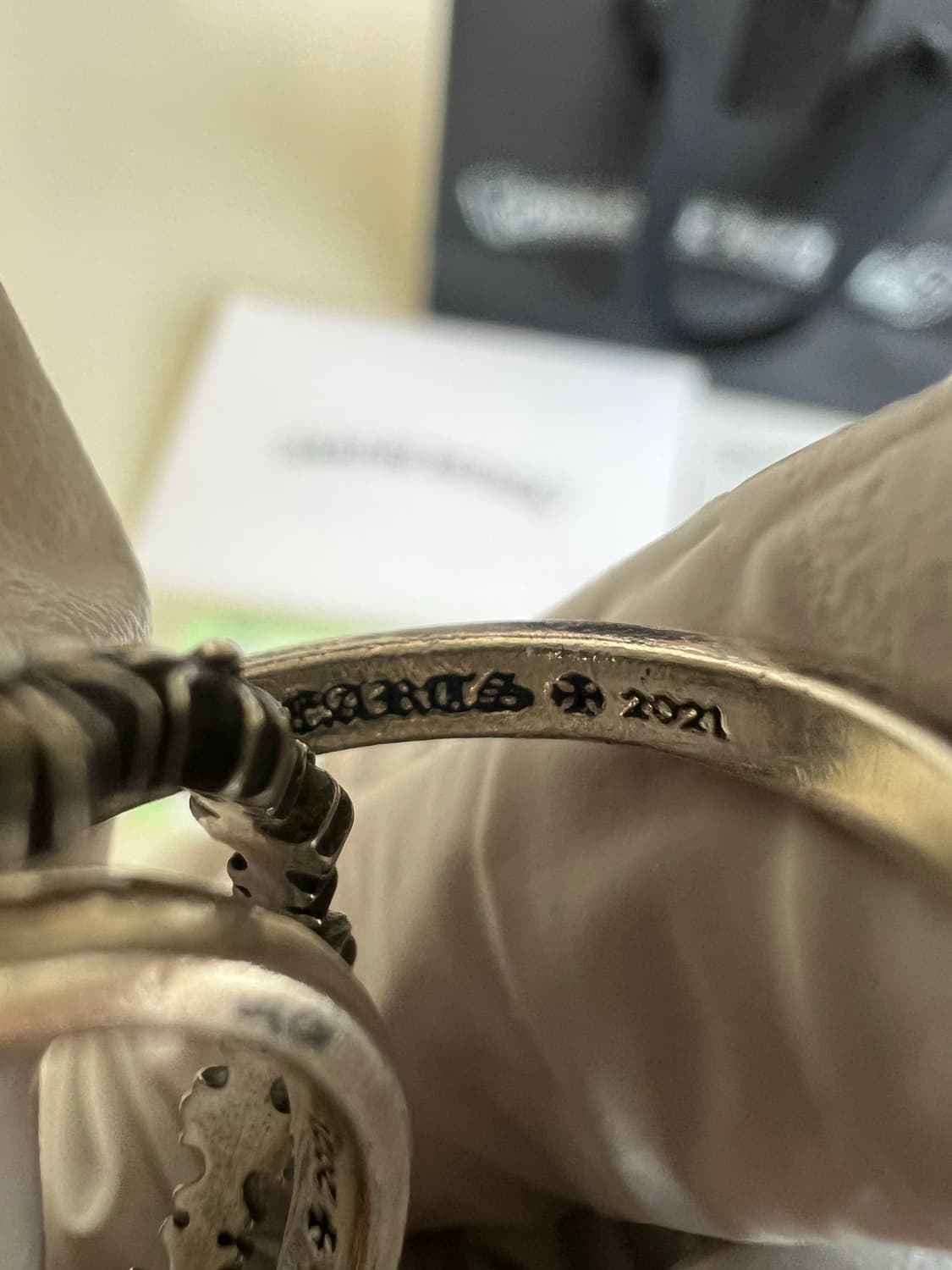 [M us8.5] 크롬하츠 tiny e ch 트리플 밴드링 상품이미지5