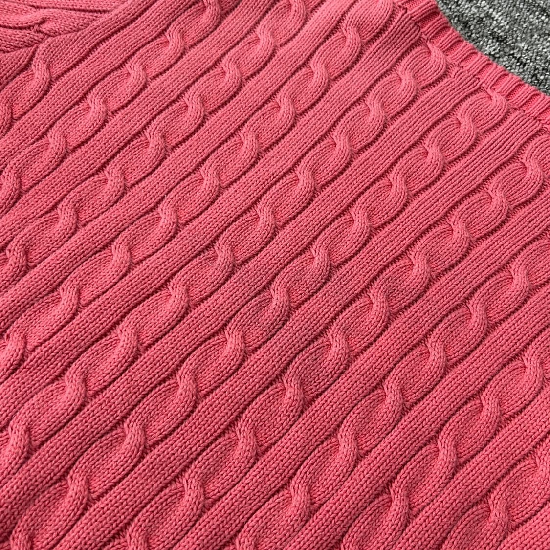 폴로 랄프로렌 핑크 케이블 코튼 니트 상품이미지6