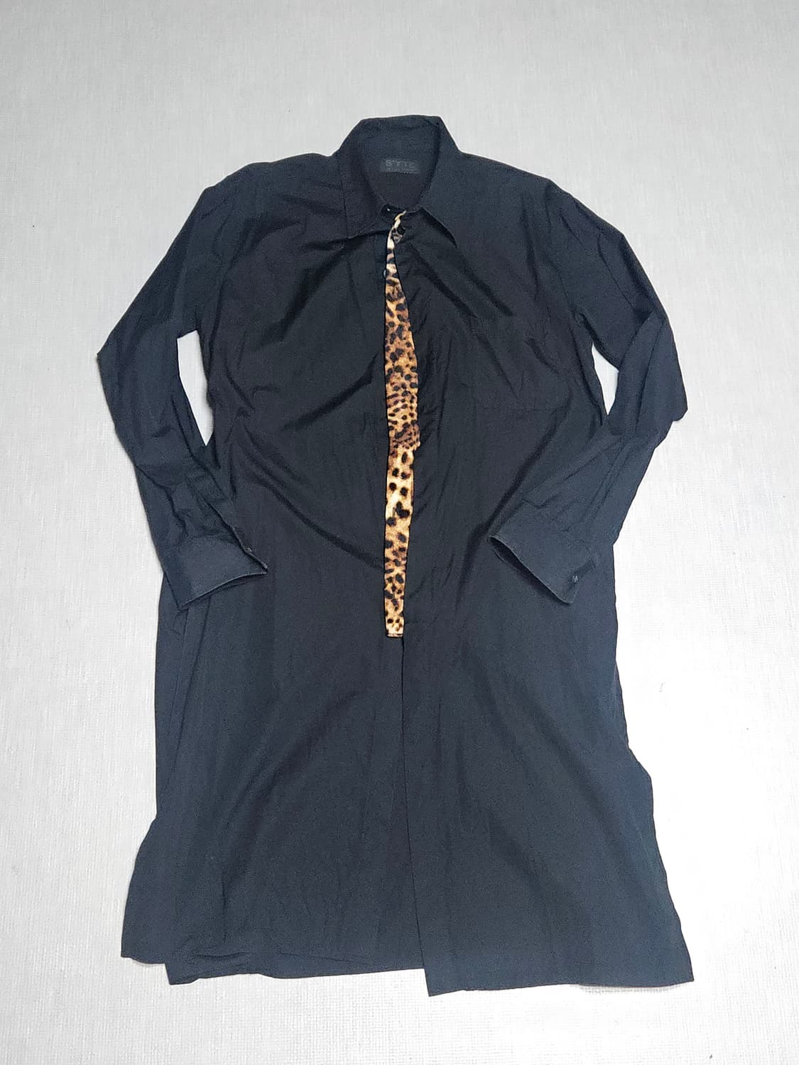 요지 야마모토 S'YTE 레오파드 패널 롱셔츠  상품이미지2