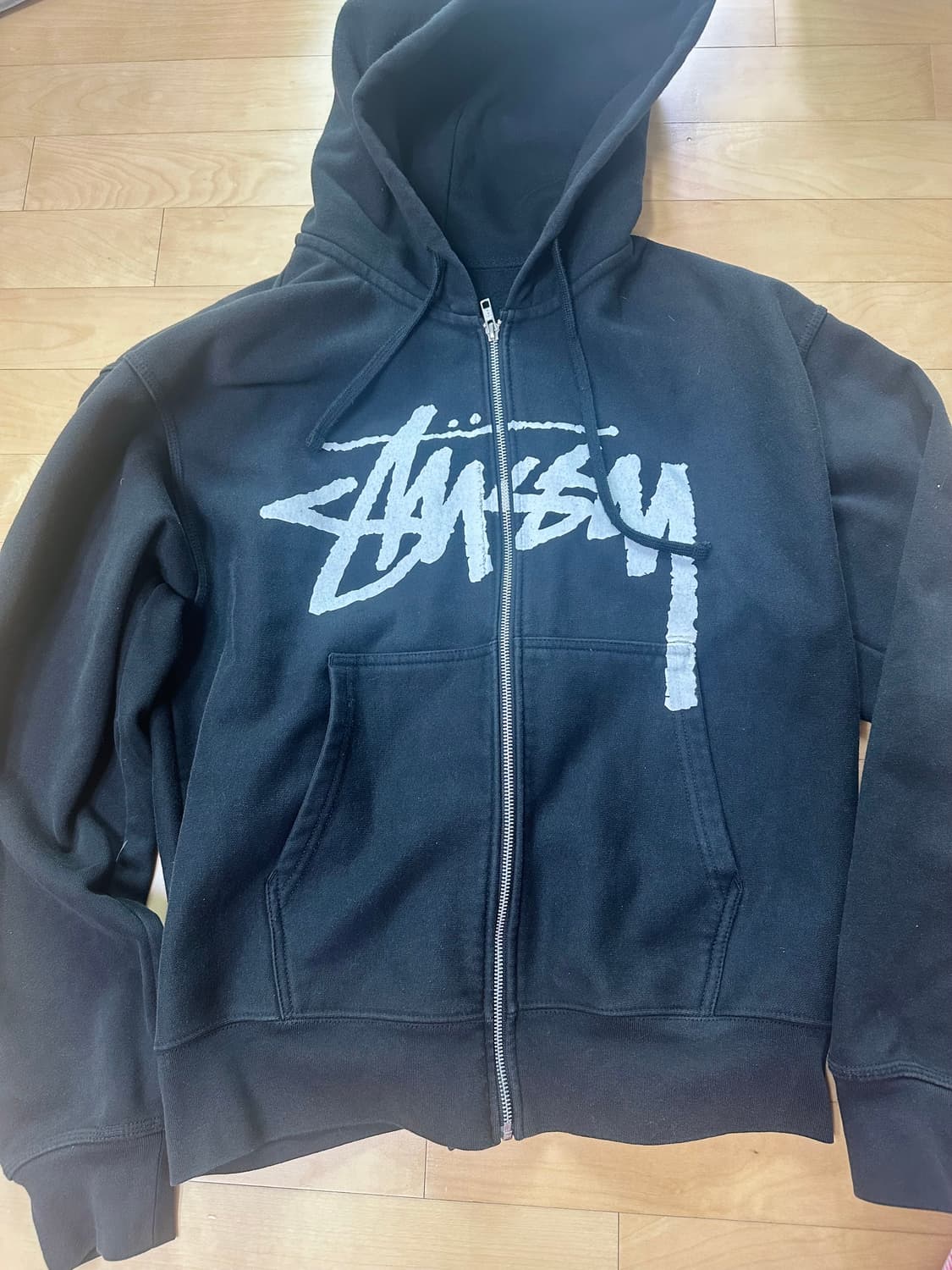 Stüssy Stock Zip Hoodie Black 상품이미지2