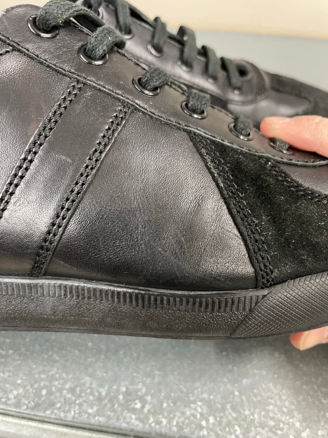 크리스찬 디올 옴므 레더 트레이너 스니커즈 블랙 40 상품이미지10