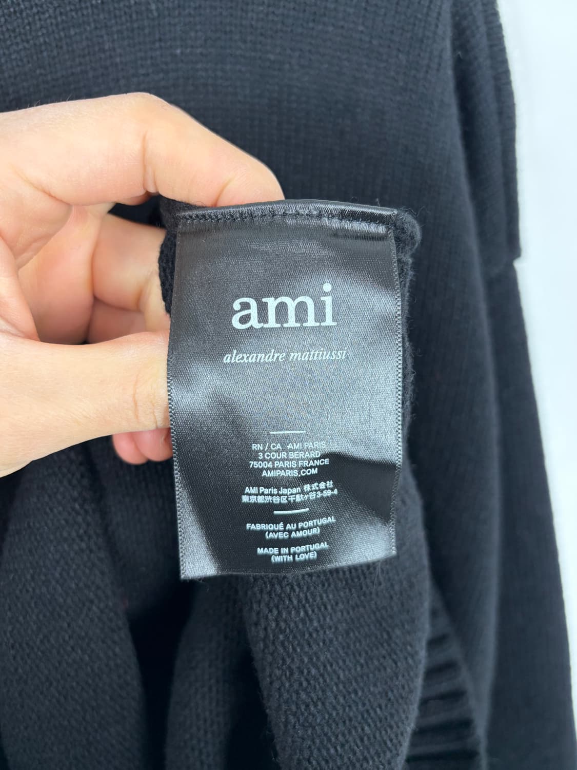 a93) 아미 AMI 빅하트 로고 울 니트 상품이미지6