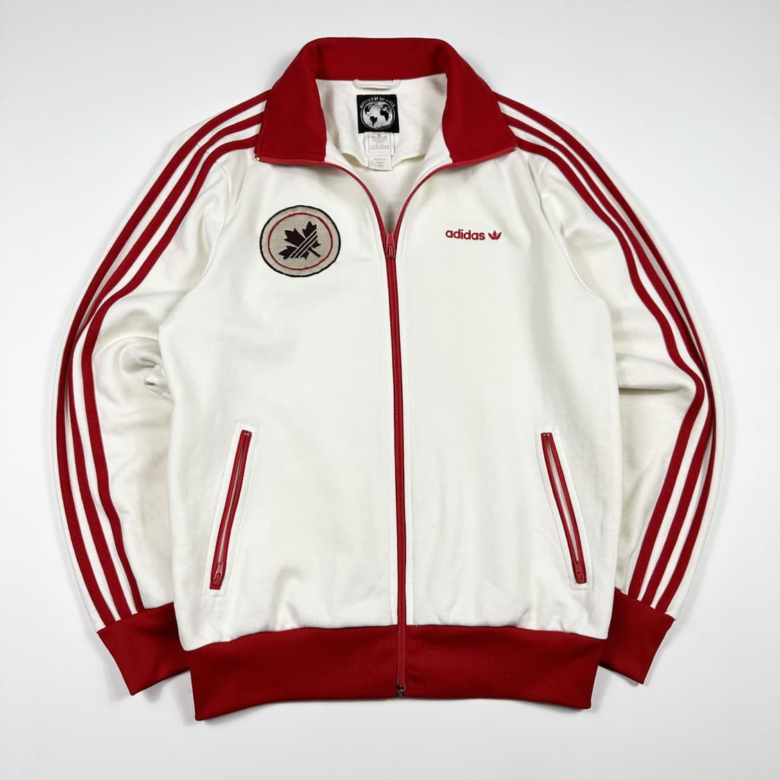 아디다스 구형 캐나다 져지 화이트 레드 S 상품이미지1