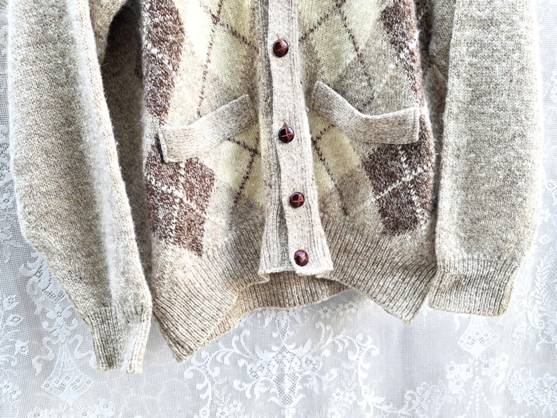 90s 아가일 셔틀랜드 울 100% 영국산 상품이미지5