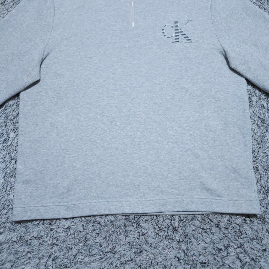 CK켈빈클라인) XL 남자 기모하프집업 맨투맨 / 왕눈이샵 상품이미지5