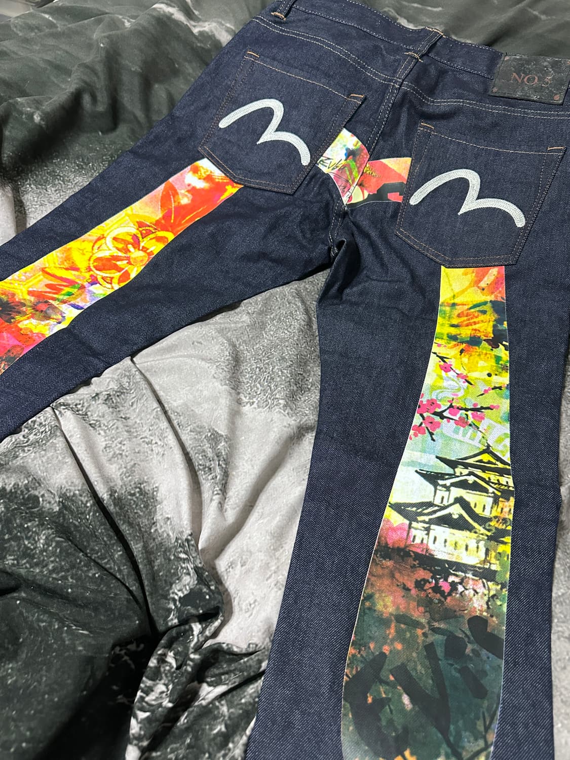 에비수 NO5 백로고 데님 팬츠 상품이미지4