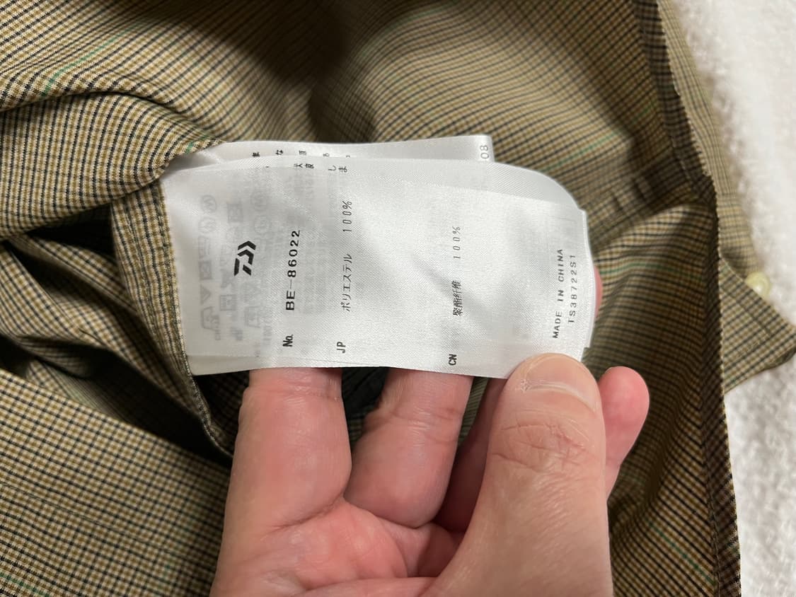 (새상품)(L)다이와피어39 테크 워크 셔츠 (베이지 체크) 상품이미지8