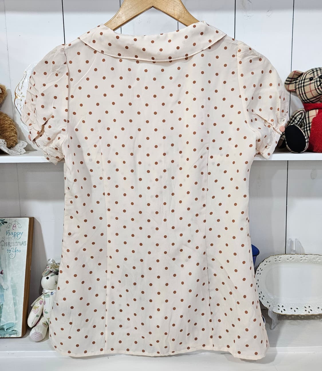 도트 세일러카라 블라우스 상품이미지5