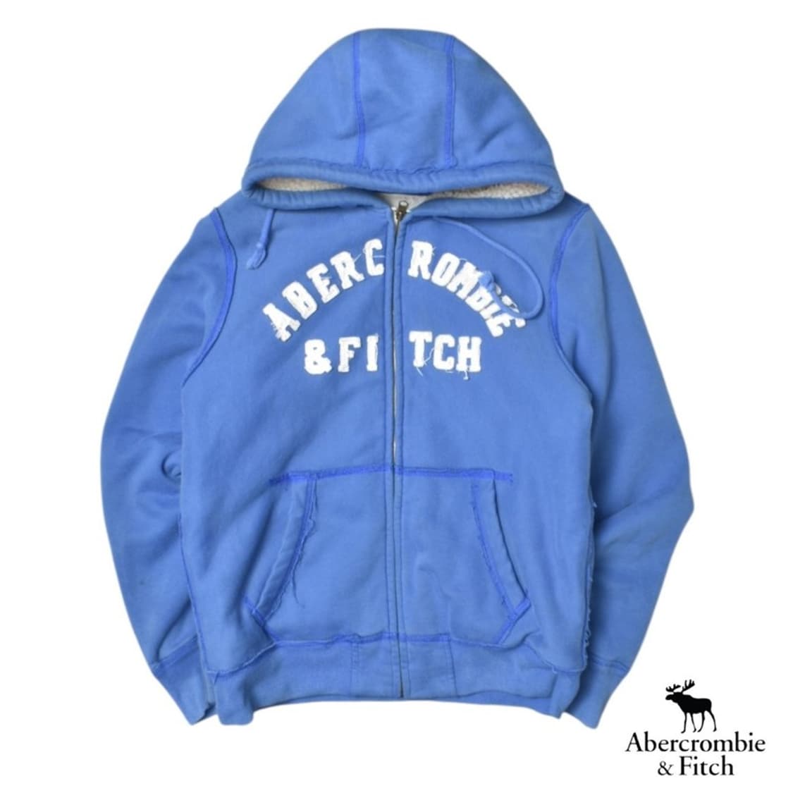 아베크롬비 양털 후드 집업 자켓 울프조 M 상품이미지1