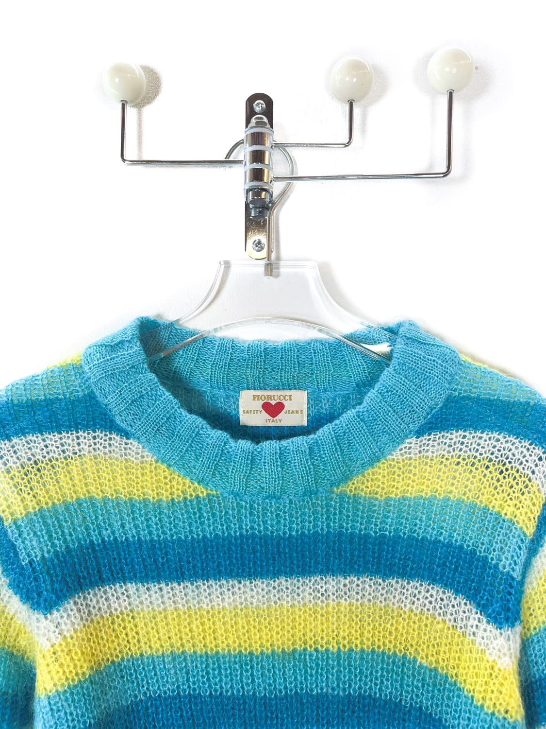 빈티지 블루 스트라이프 울 블렌드 니트 상품이미지4