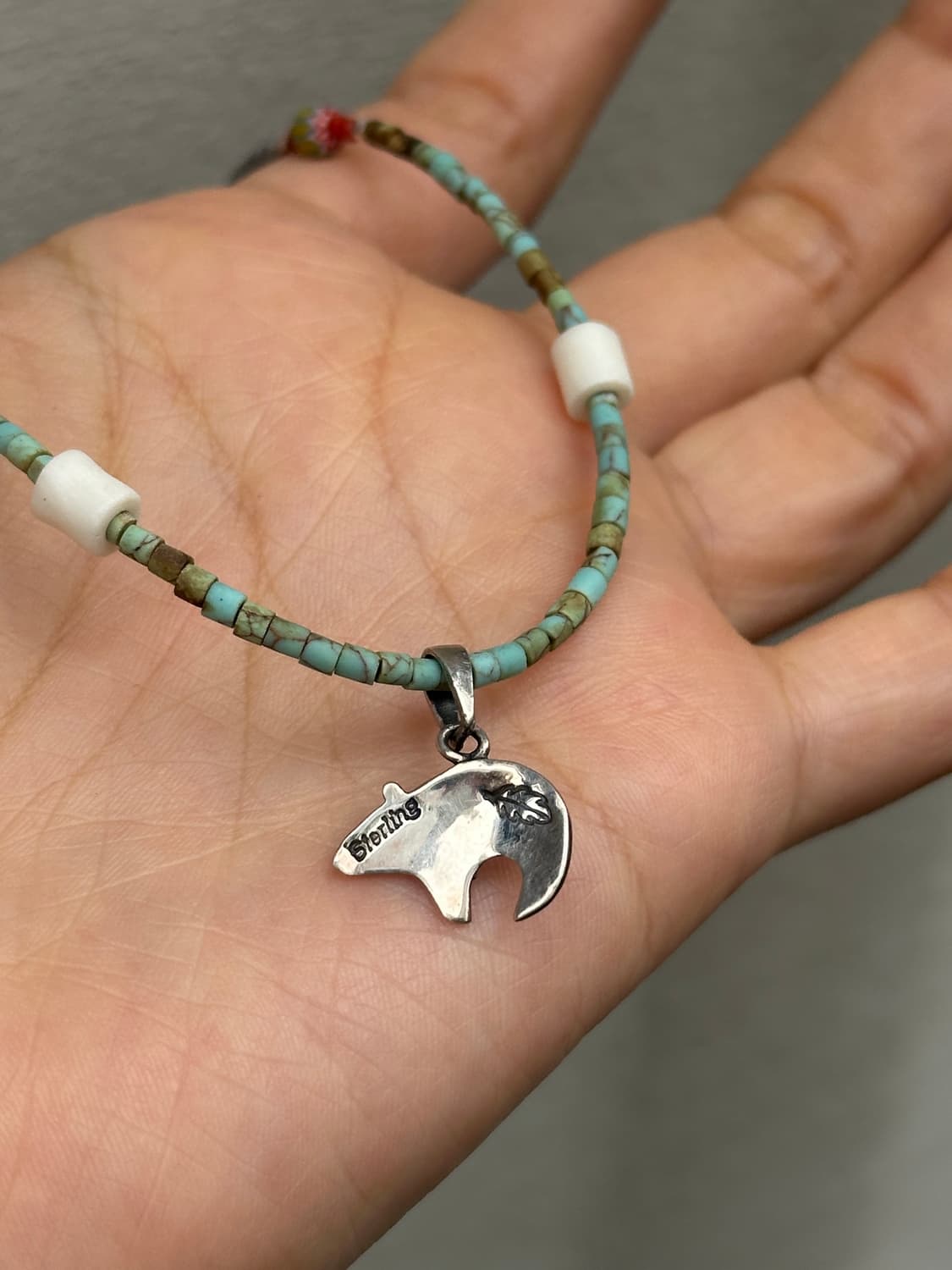 Vintage Navajo Bear 925 Silver Pendant T 상품이미지2