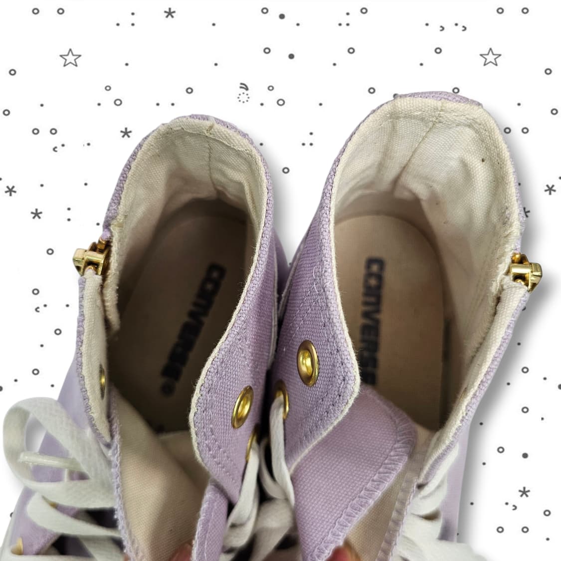 240 CONVERSE 컨버스 하이 하트패치 라일락 스니커즈 상품이미지7