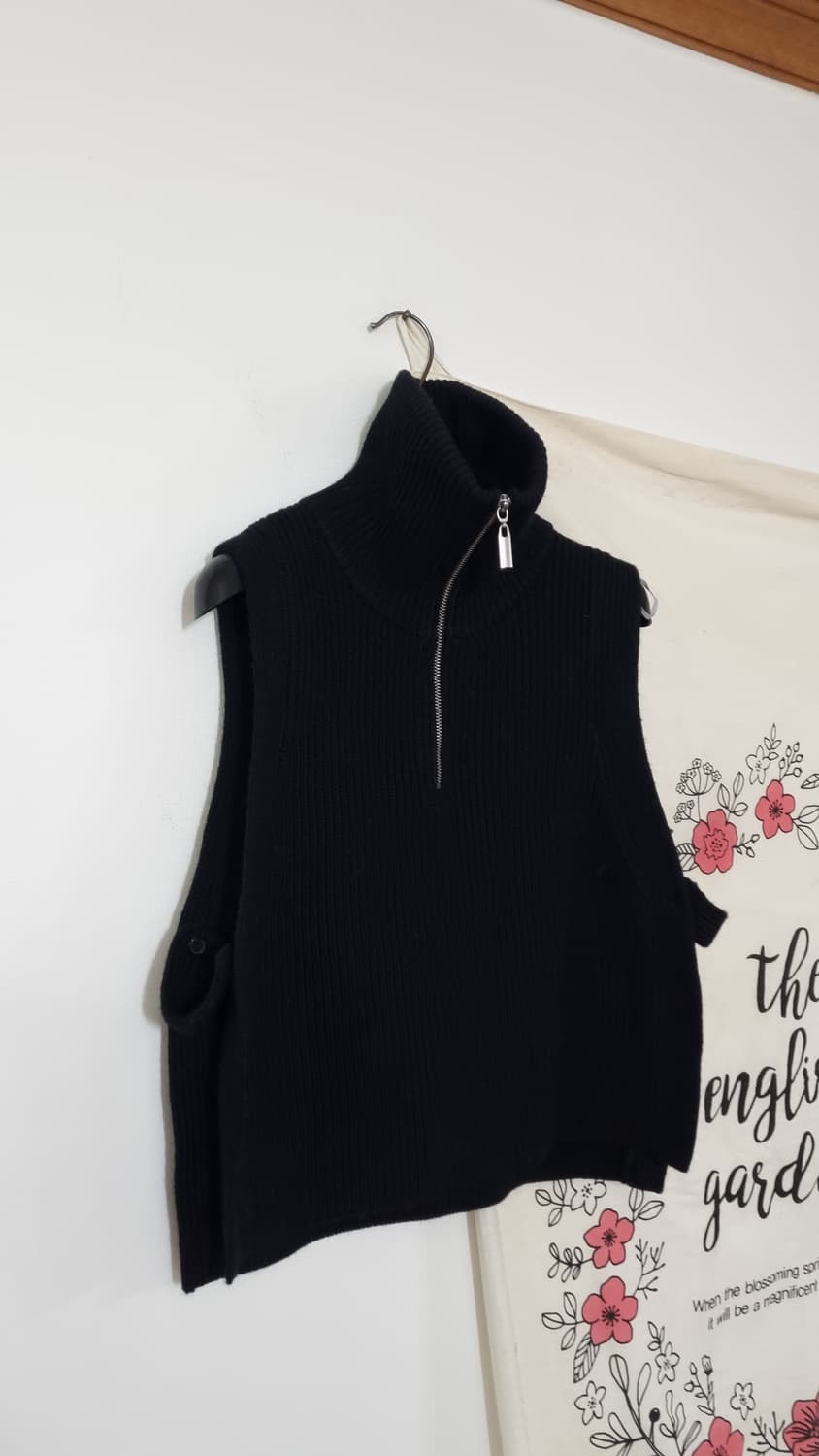 ARKET 하이넥 반집업 울 베스트 F 상품이미지3