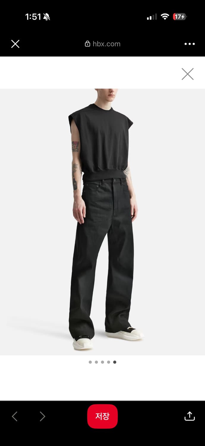 릭오웬스 슬리브리스 스웻 티셔츠 상품이미지7