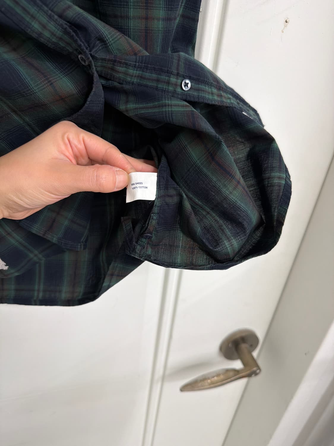 일본빈티지 Gap 타탄체크 프릴 반팔블라우스 상품이미지8