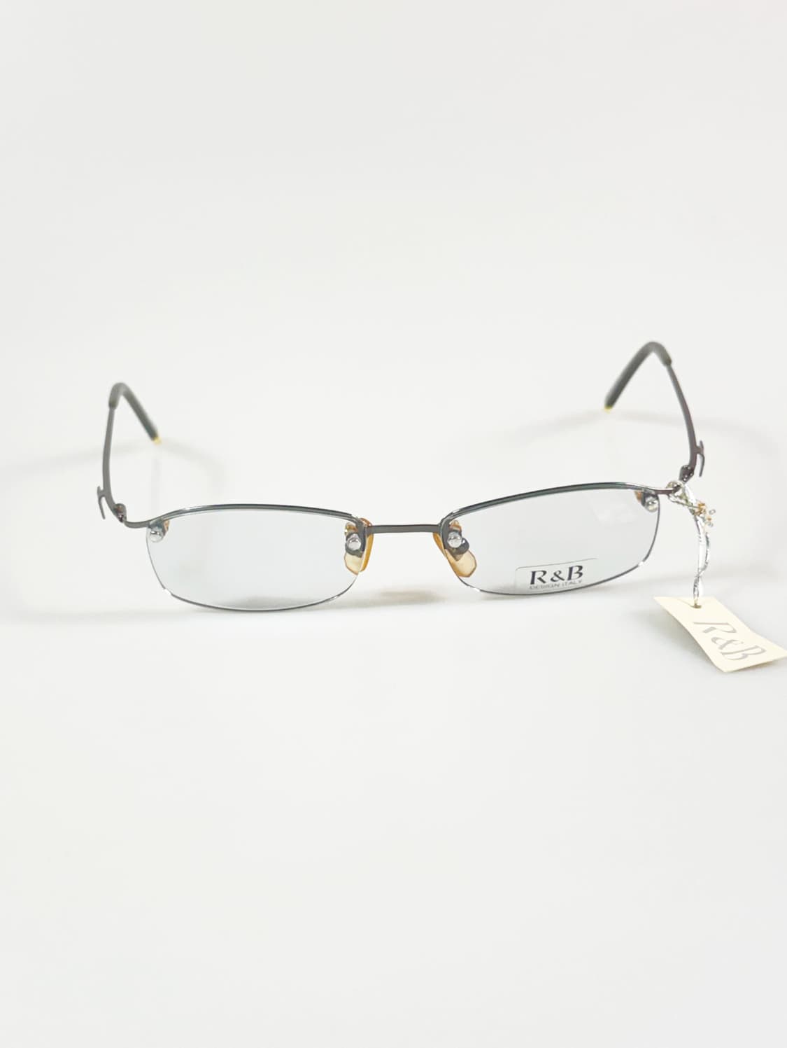R&B EYEWEAR 무테 스퀘어 메탈 프레임 빈티지 안경 상품이미지2