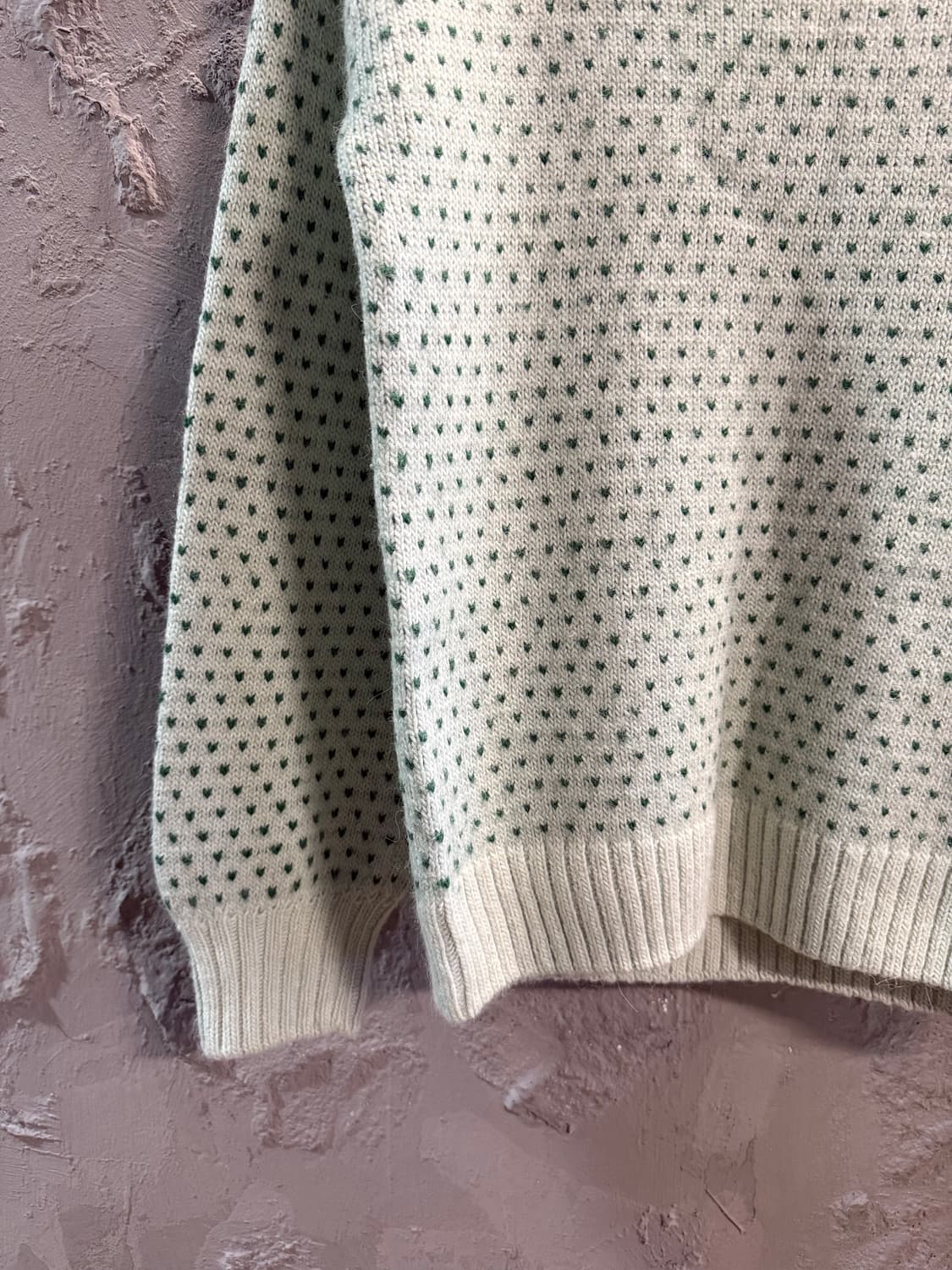 42 라코스테 LACOSTE 도트 패턴 울 니트 민트 상품이미지2