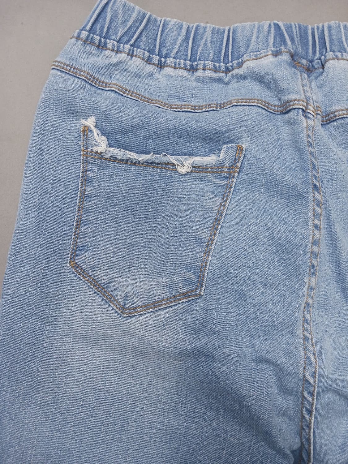 [34] 제이바이케이 연청 풀밴딩 스판 컷팅진 청바지 상품이미지8