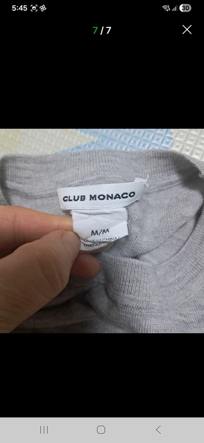 클럽모나코 그레이 봄 니트 55(얇은 울 소재) 상품이미지7