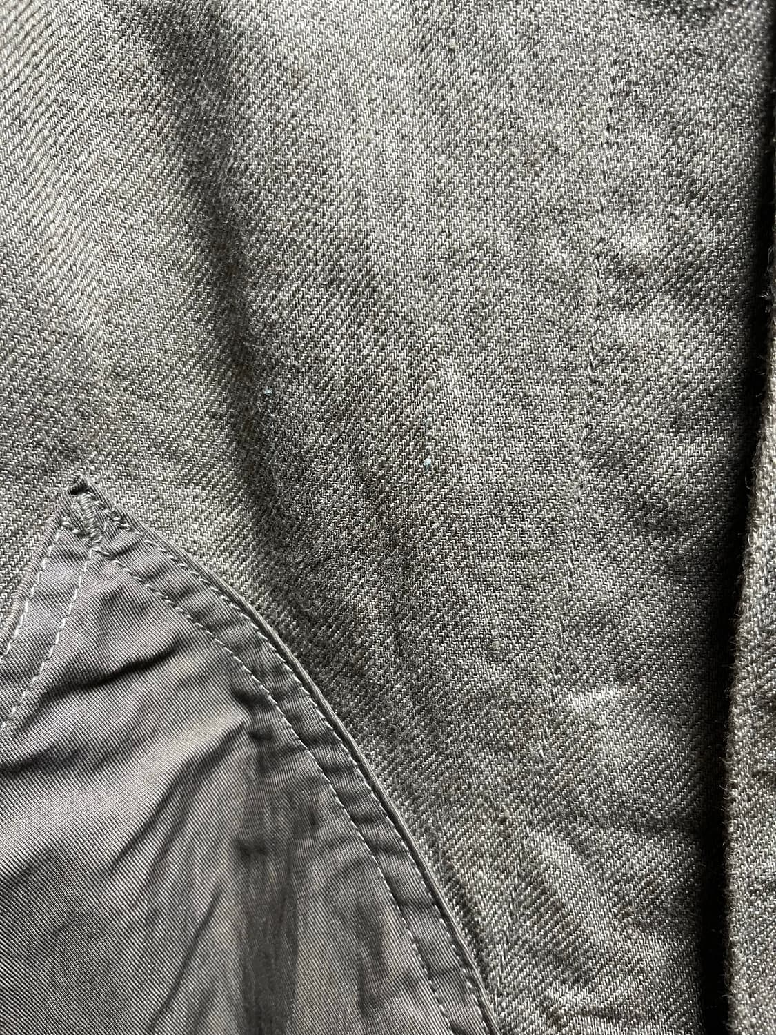 (2) 캐피탈 린넨 치노 크로스 X 개버 링고맨 커버올 카키 상품이미지7