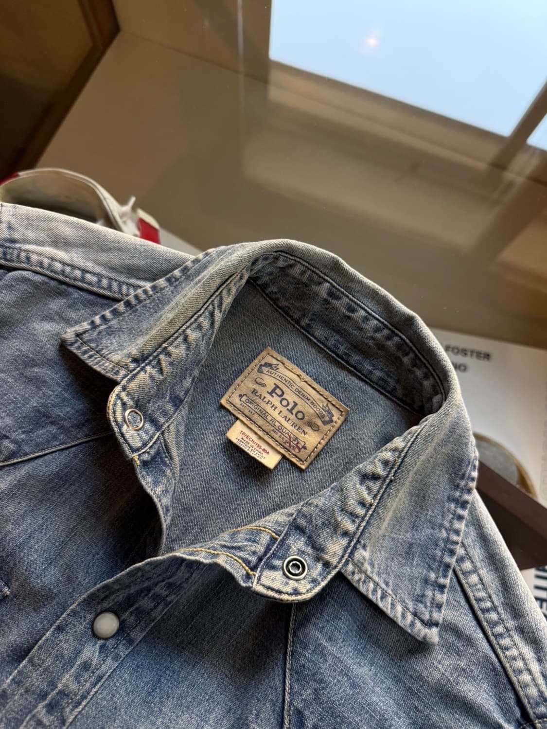 폴로 랄프로렌 데님 셔츠 슬림100 상품이미지9