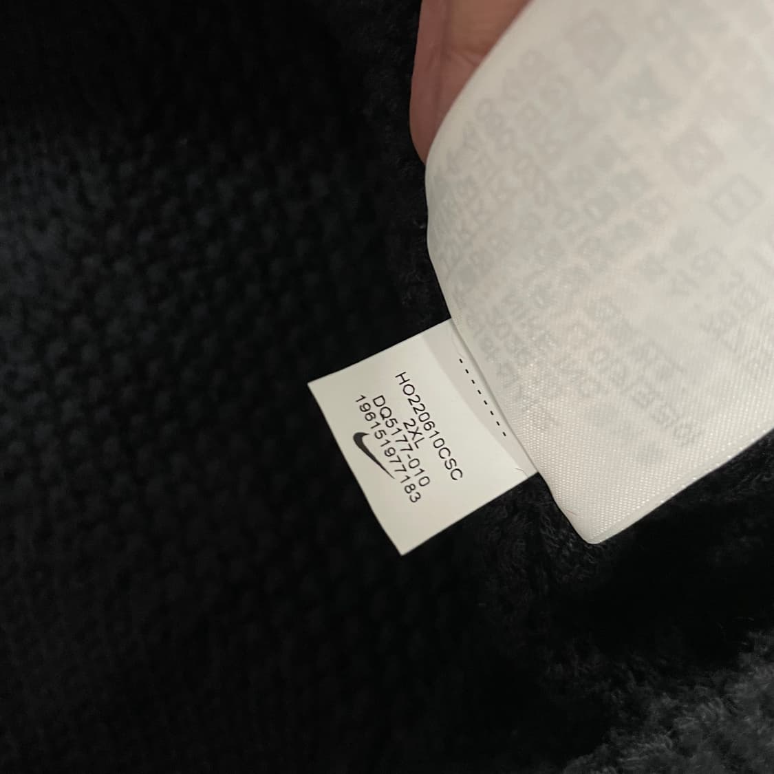 나이키 빅 스우시 케이블 니트 스웨터 블랙 상품이미지5