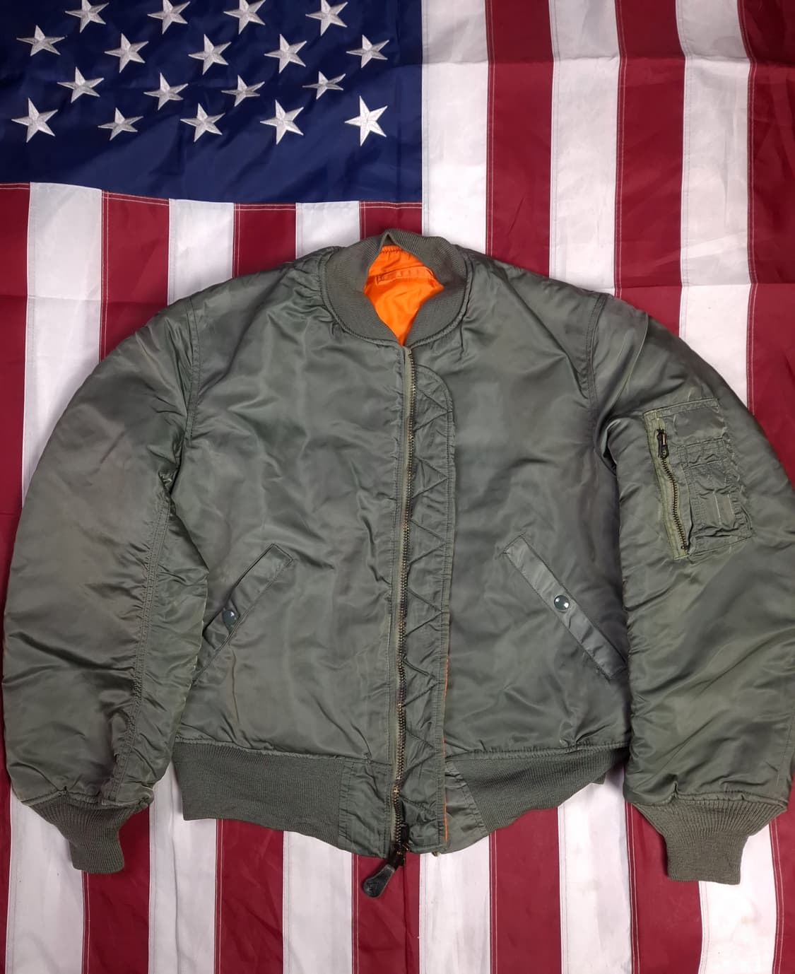 오리지날 68's 미공군 지급용 울파일 알파사 MA-1 항공자켓 상품이미지1