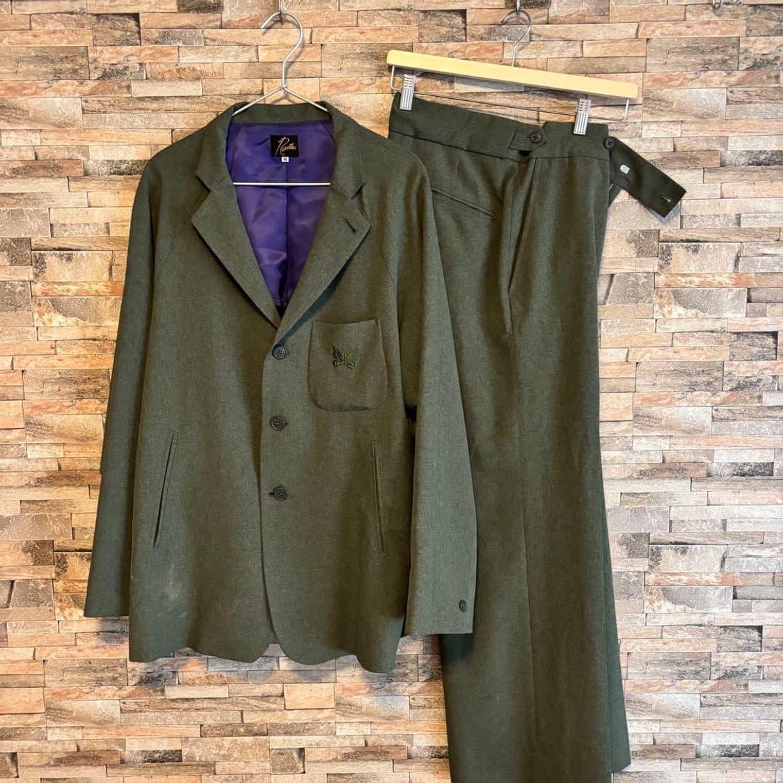 (M) 니들스 올리브 그린 셋업 수트 상품이미지1