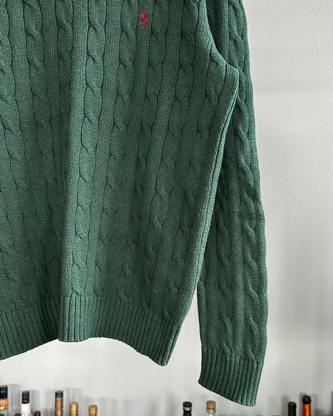 [M]폴로 랄프로렌 꽈배기 케이블 니트 그린 상품이미지3