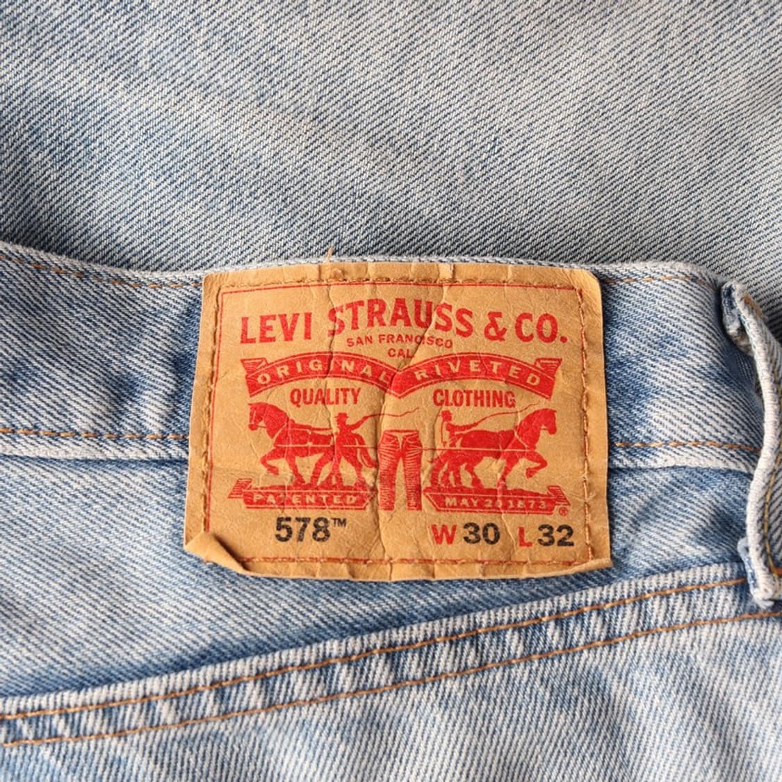 리바이스 578 스테이 루즈 배기 진 연청 30 상품이미지6