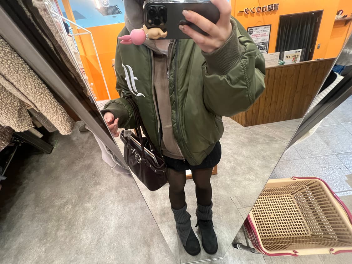 샵페어리 봄버 카키 상품이미지3