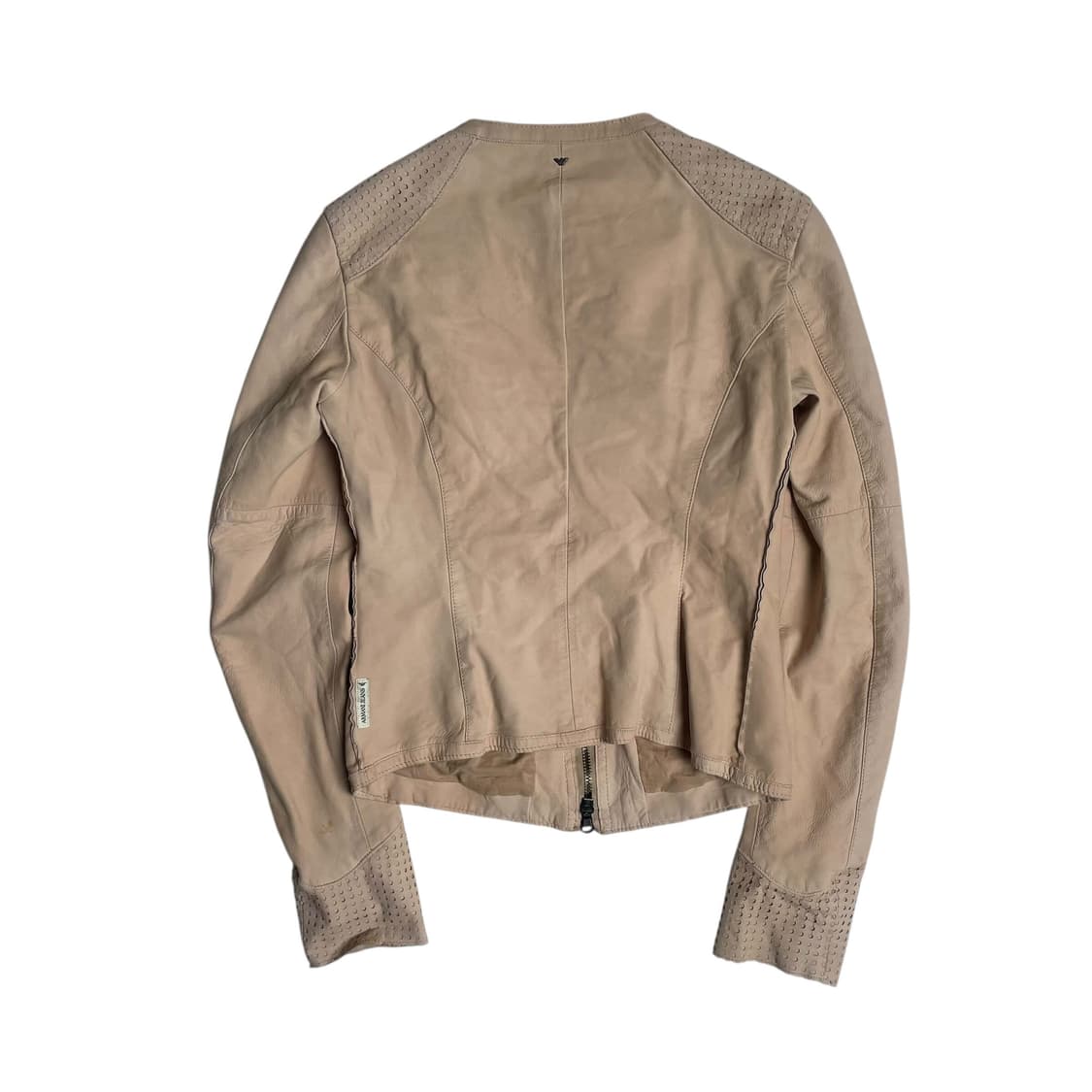 Armani jeans 펀칭 레더 집업 자켓 상품이미지5