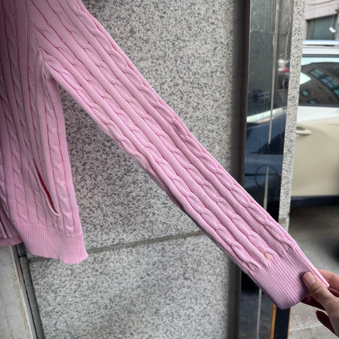 폴로 포니 로고 케이블 니트 집업 상품이미지6