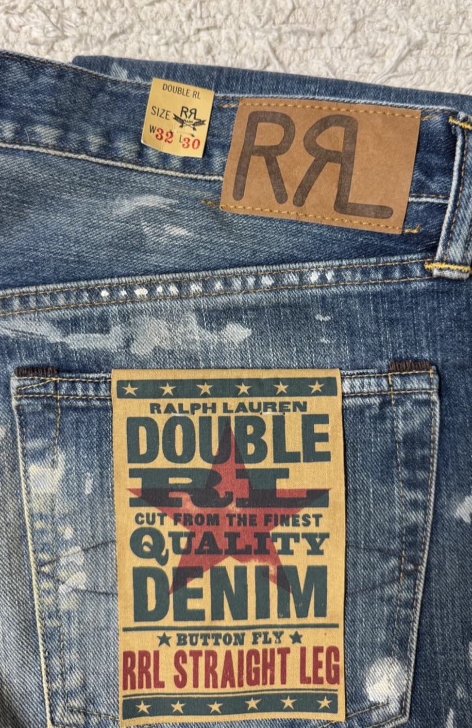 RRL 디스트레스트 진 스트레이트 / 32/30 상품이미지3