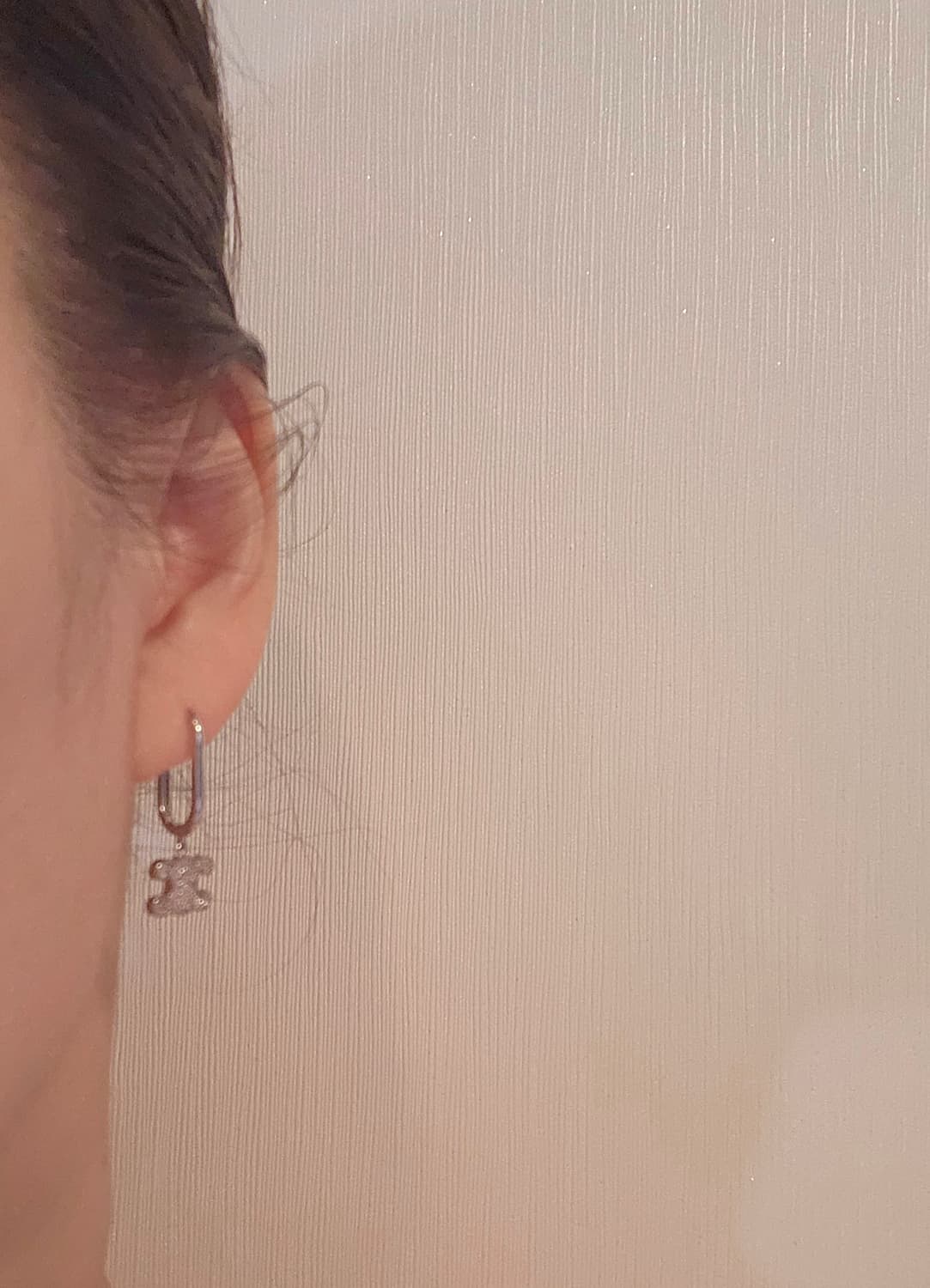 셀린느 라인스톤 트리옹프 원터치 귀걸이 실버 상품이미지7