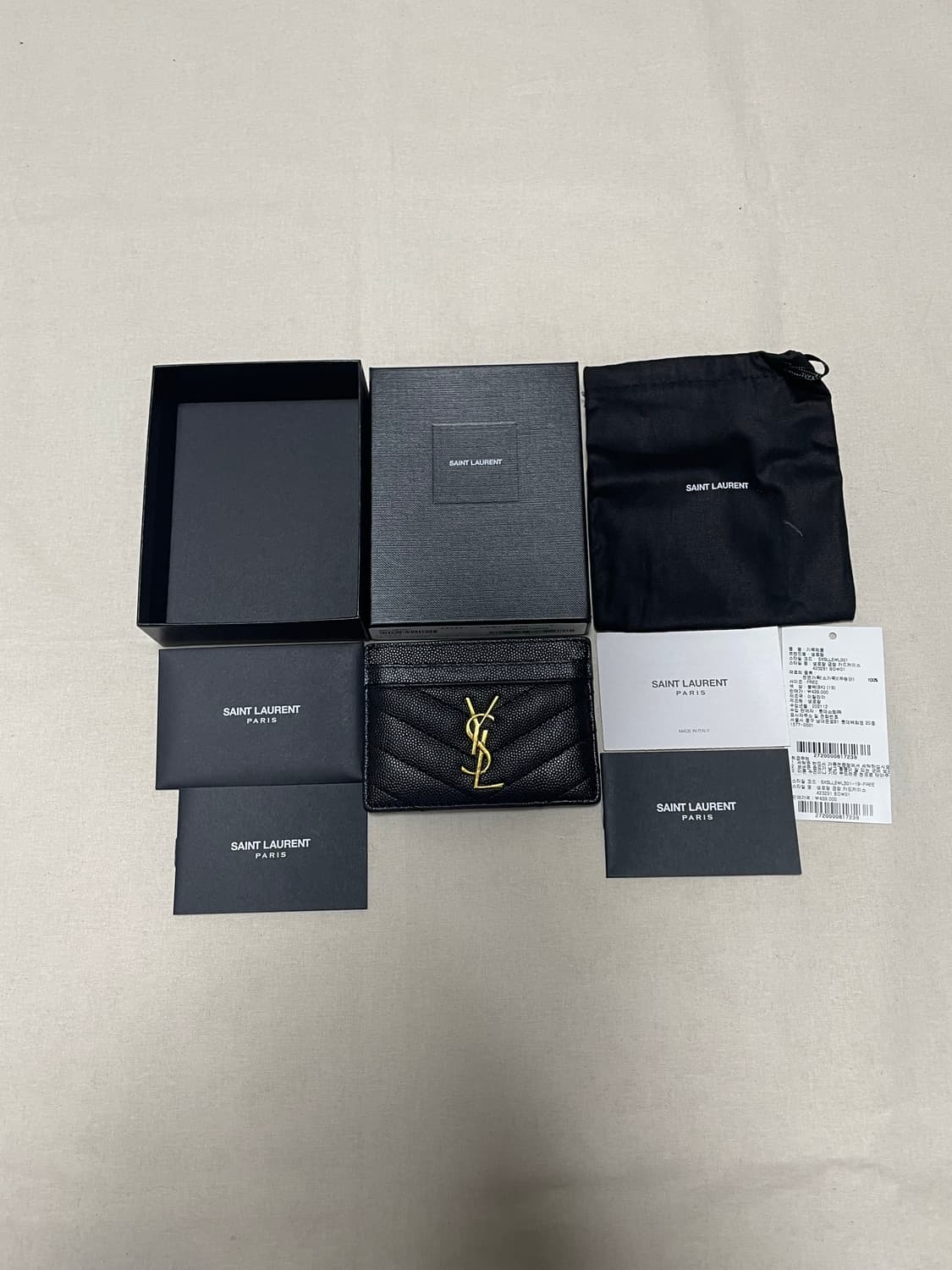 [풀구성] 입생로랑 ysl 마틀라세 금장 카드지갑 [os]  상품이미지1