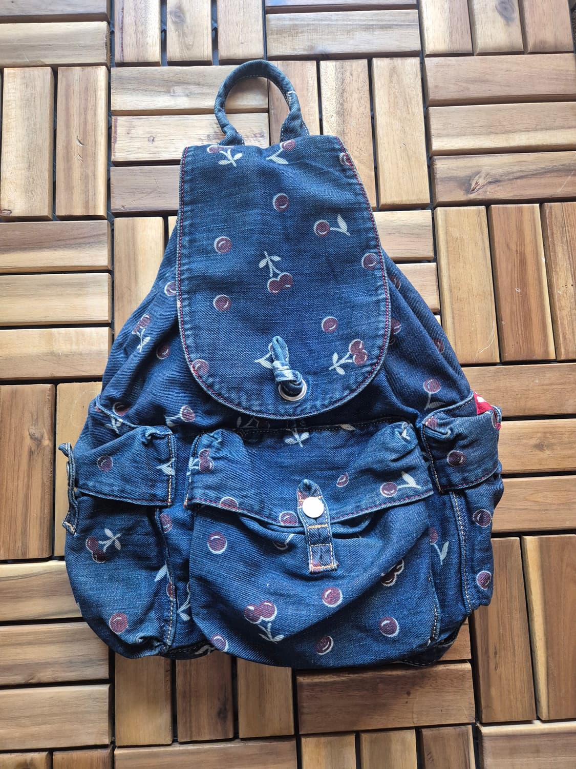 Hysteric glamour 히스테릭 글래머 체리 데님 백팩 상품이미지1