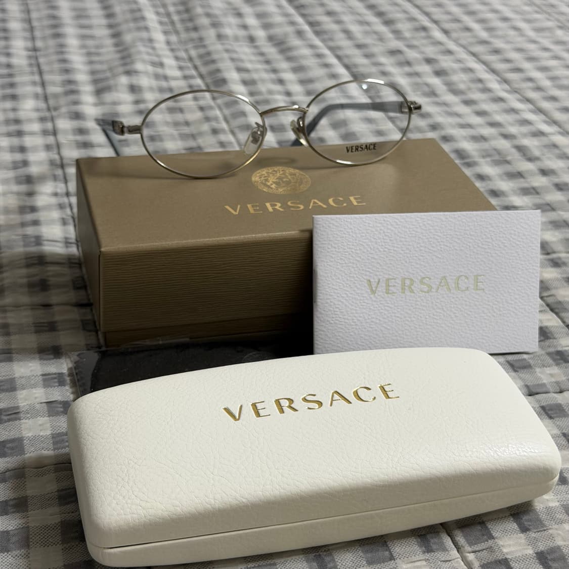 (OS) Versace 베르사체 아이스아웃 라운드 안경 은장 상품이미지3