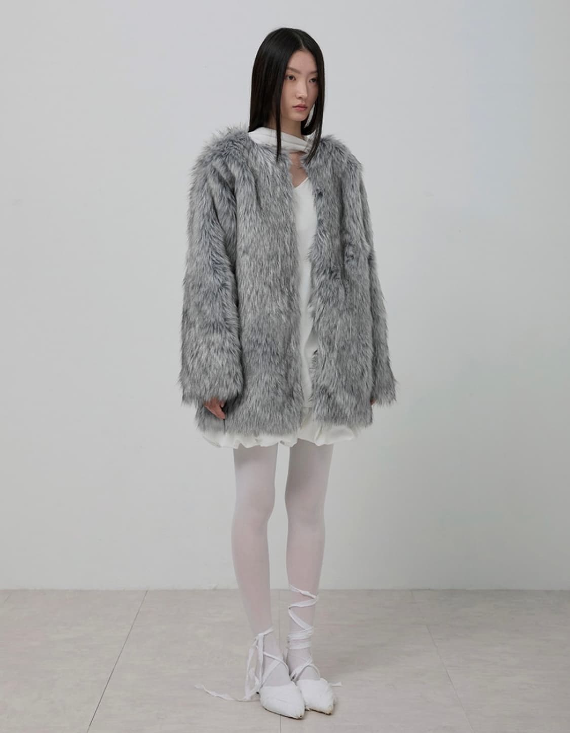 플레어업 퍼자켓 그레이 2 상품이미지2