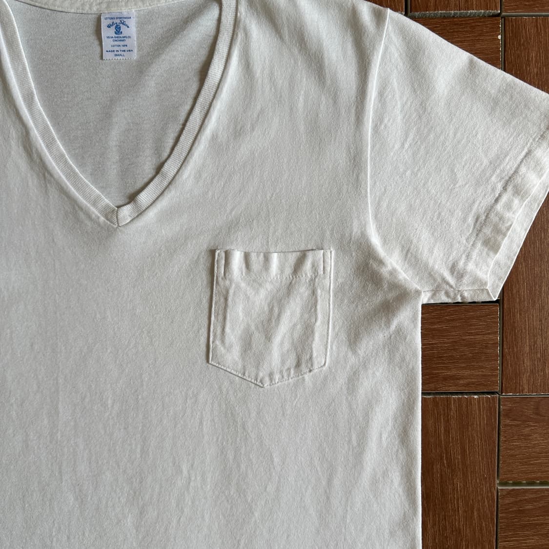 90’s Velva sheen usa pocket 1/2 tee 상품이미지3