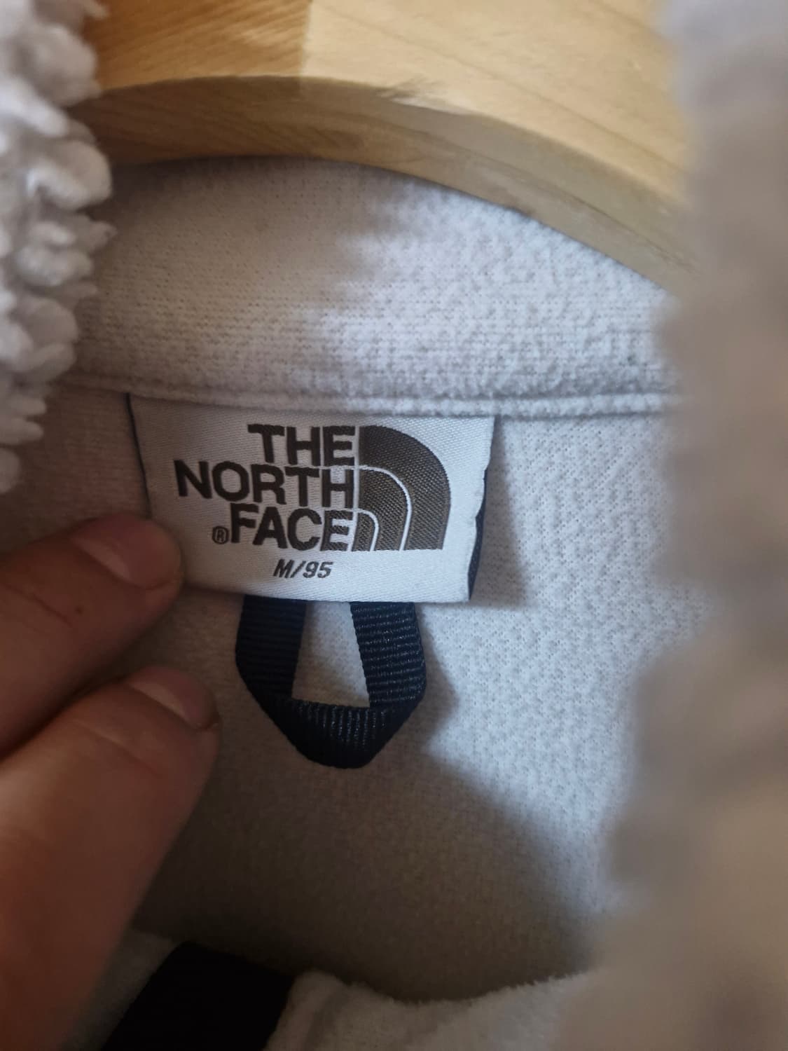 노스페이스 양털 뽀글이 후리스 집업 화이트 M 상품이미지6