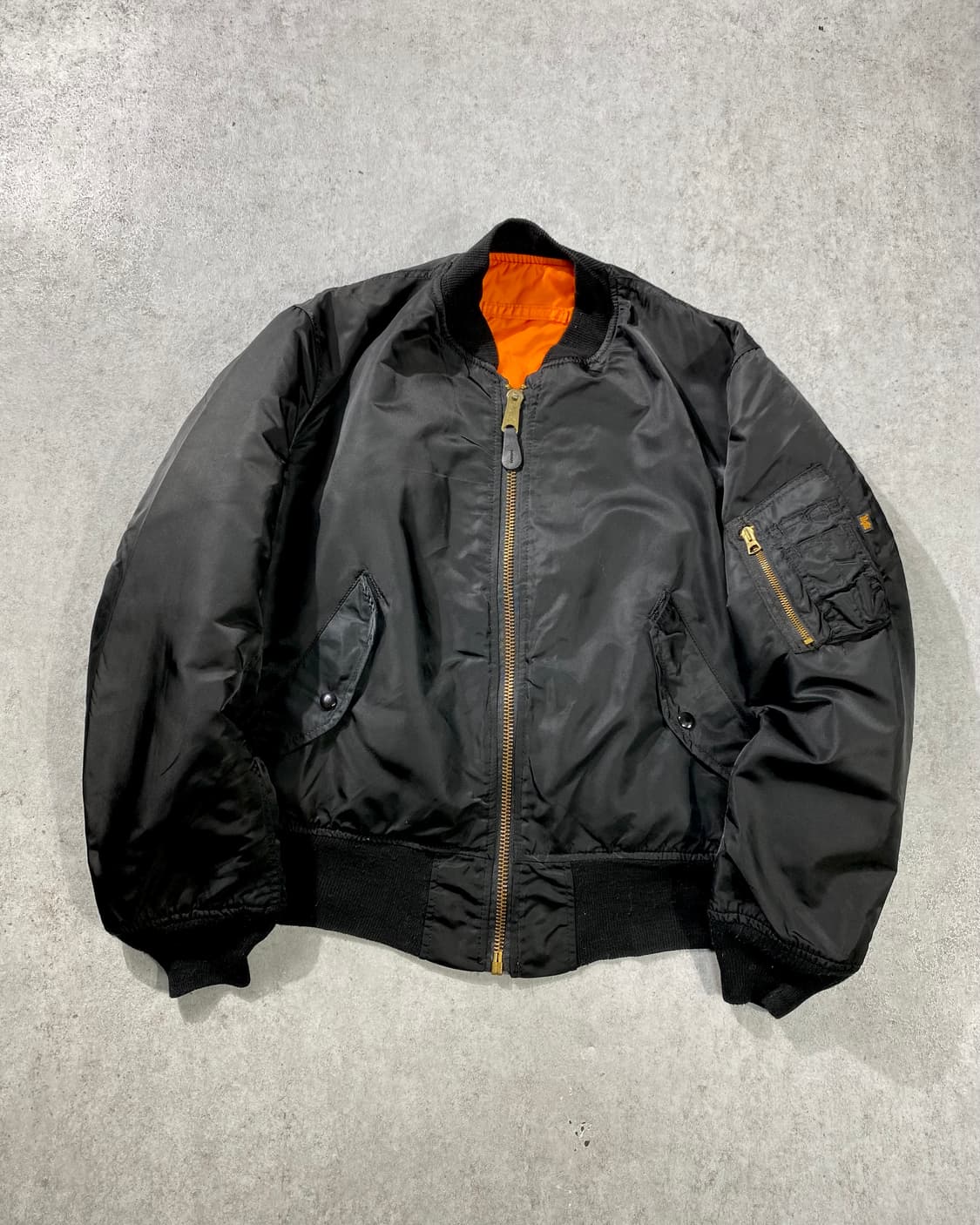 [M] 90s USA 알파인더스트리 MA-1 플라이트 자켓 상품이미지3