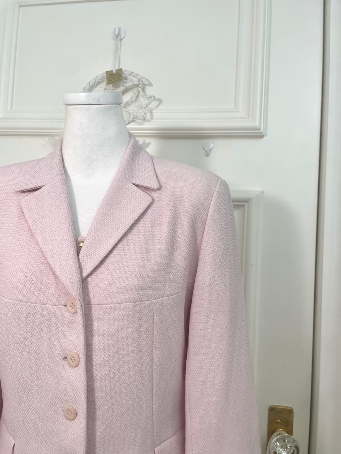 pink tweed mood basic spring jacket 상품이미지7