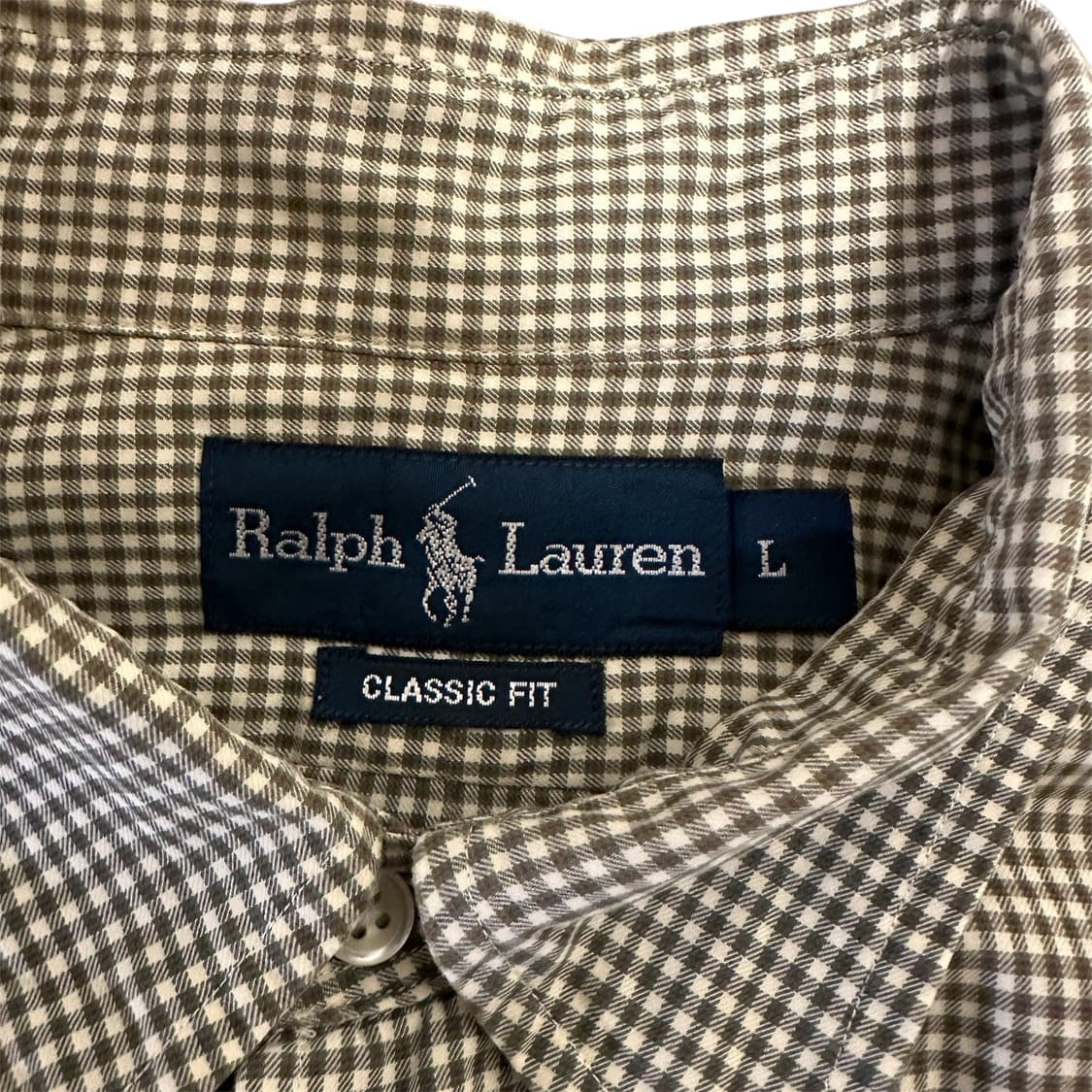 (남녀 공용) 폴로 클래식 핏 체크 셔츠 L 상품이미지3