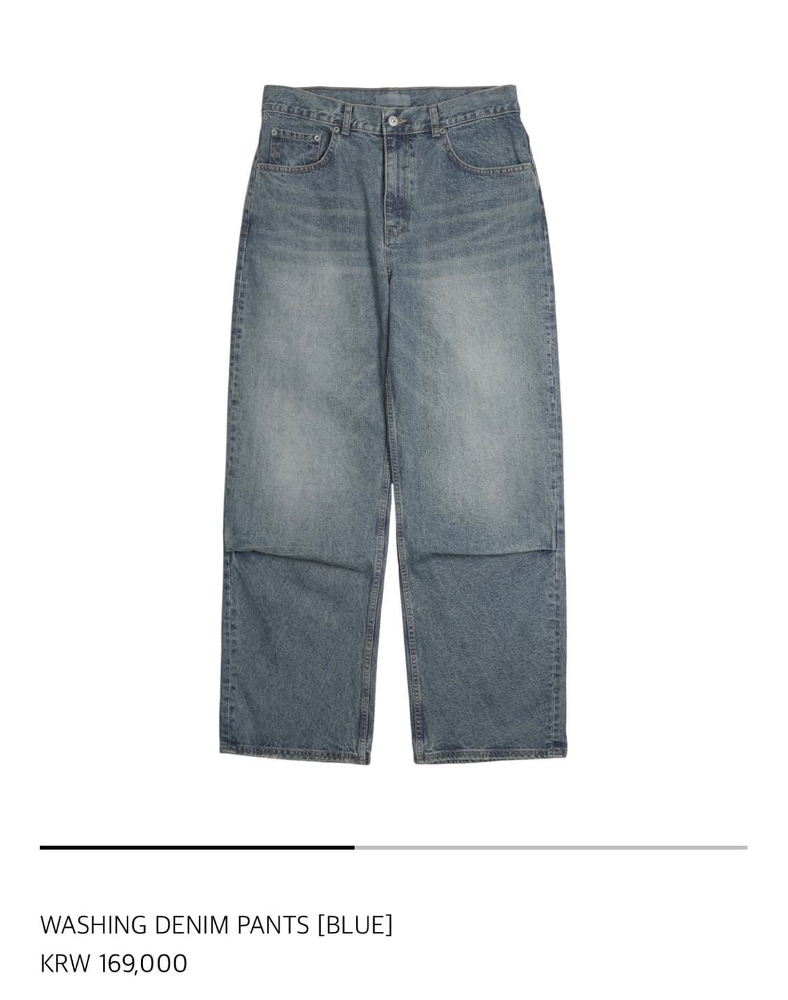 [4] 산산기어 워싱 데님 팬츠 블루 상품이미지3
