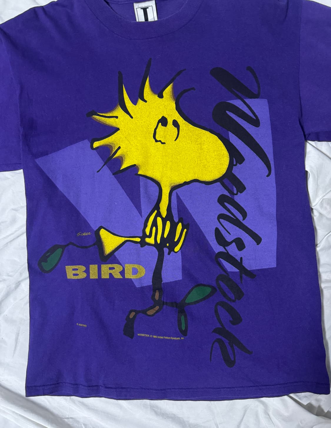 90s usa 피너츠 우드스탁 캐릭터 프린트 티셔츠 상품이미지3