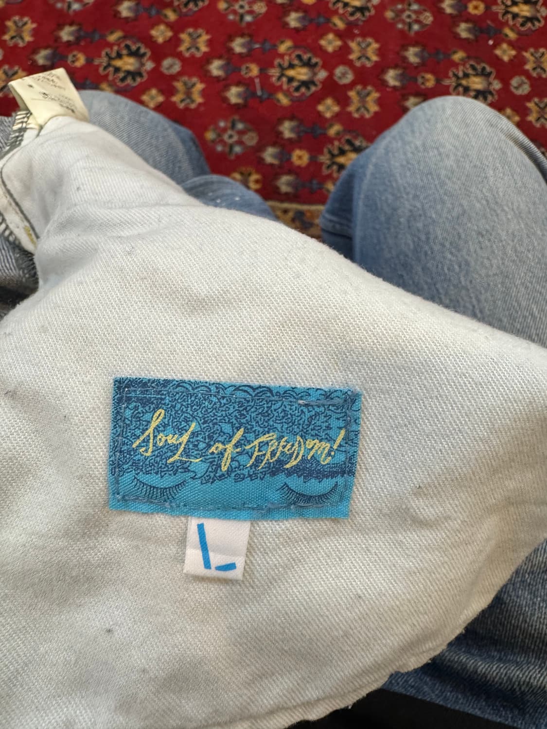 재팬 빈티지 소울오프프리덤 페인팅 데님 팬츠 상품이미지10