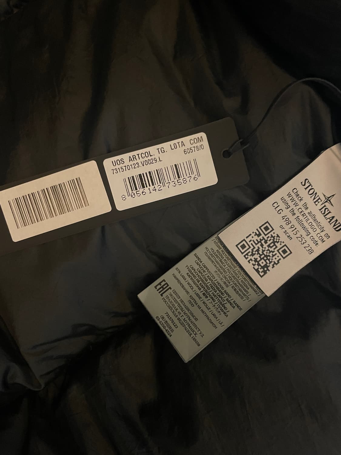 스톤아일랜드 가먼트다이드 크링클렙스 NY 다운 롱패딩 라지 상품이미지4